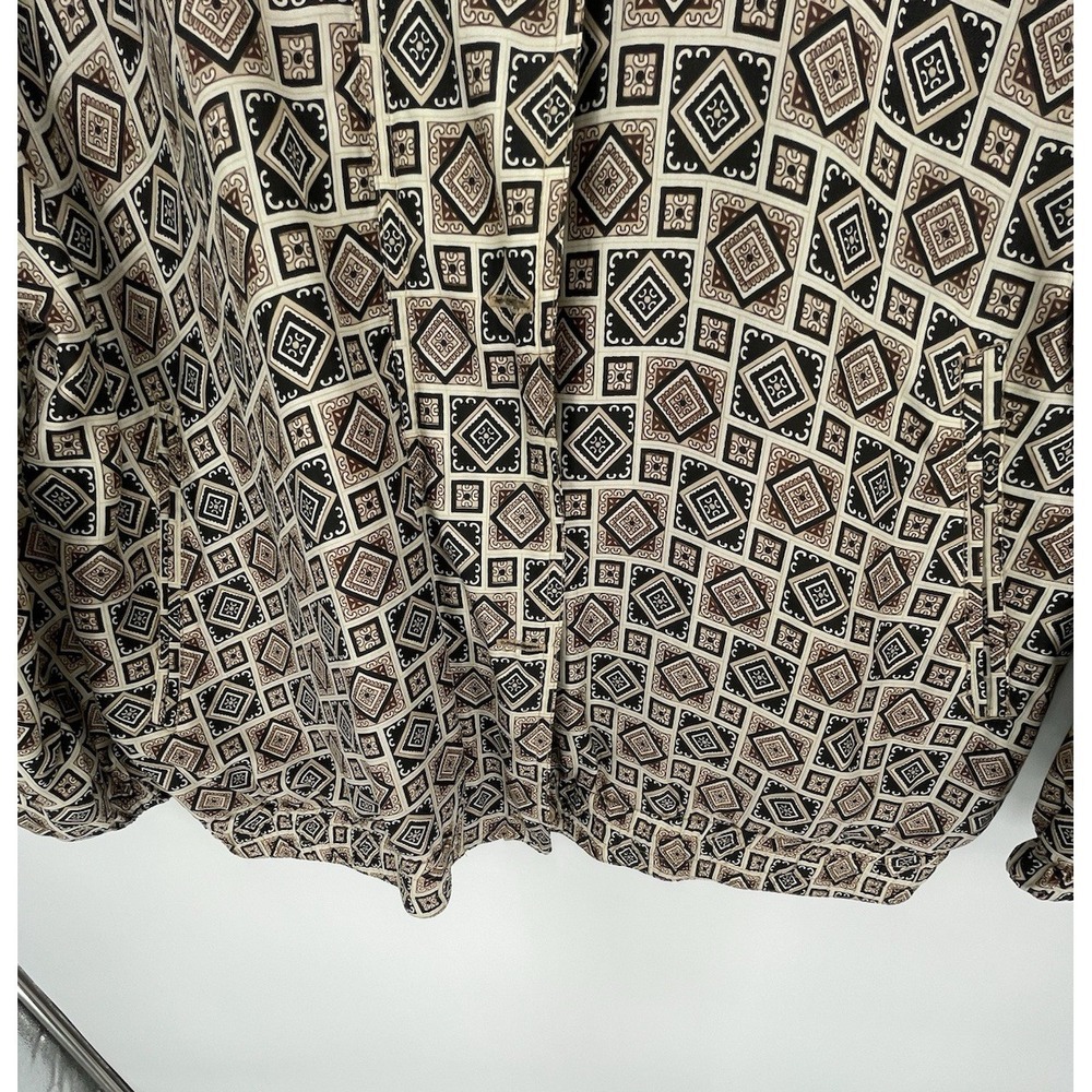 80s STUNT SPORTS XL 100% Silk Jacket Track Bomber Geometric Print Oversized - Picture 7 of 11